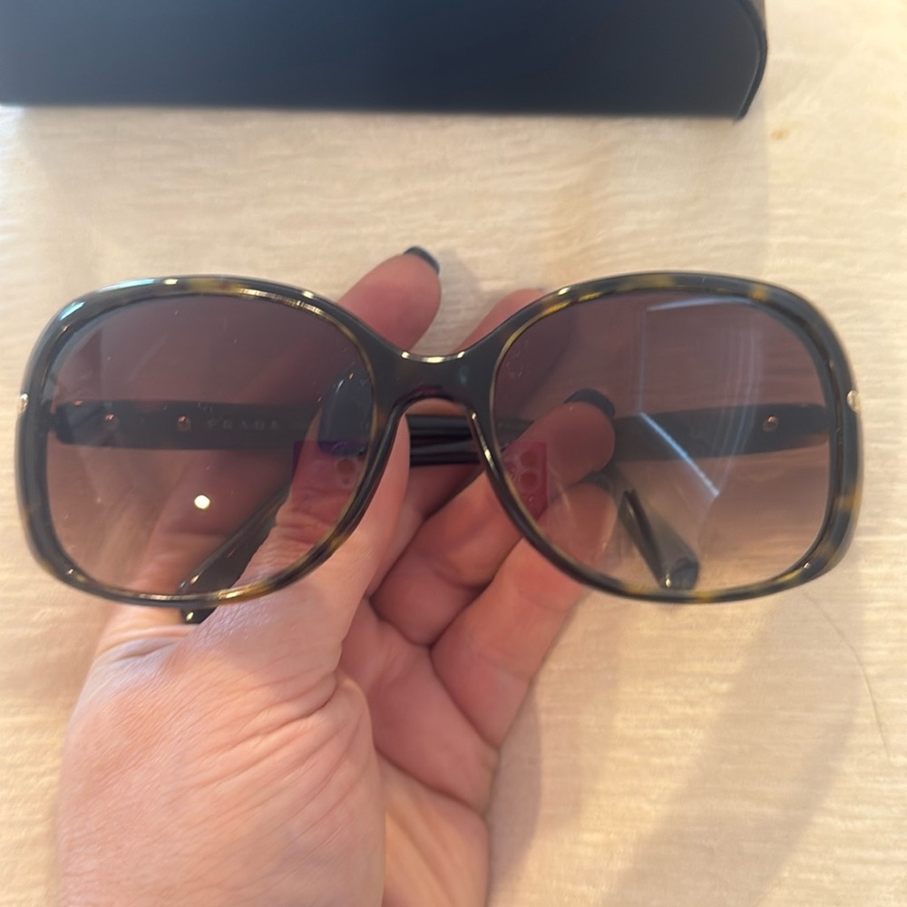 Prada SPR 08O Tortoise Brown Gradient Sunglasses w/ Case New Lenses - Picture 12 of 12